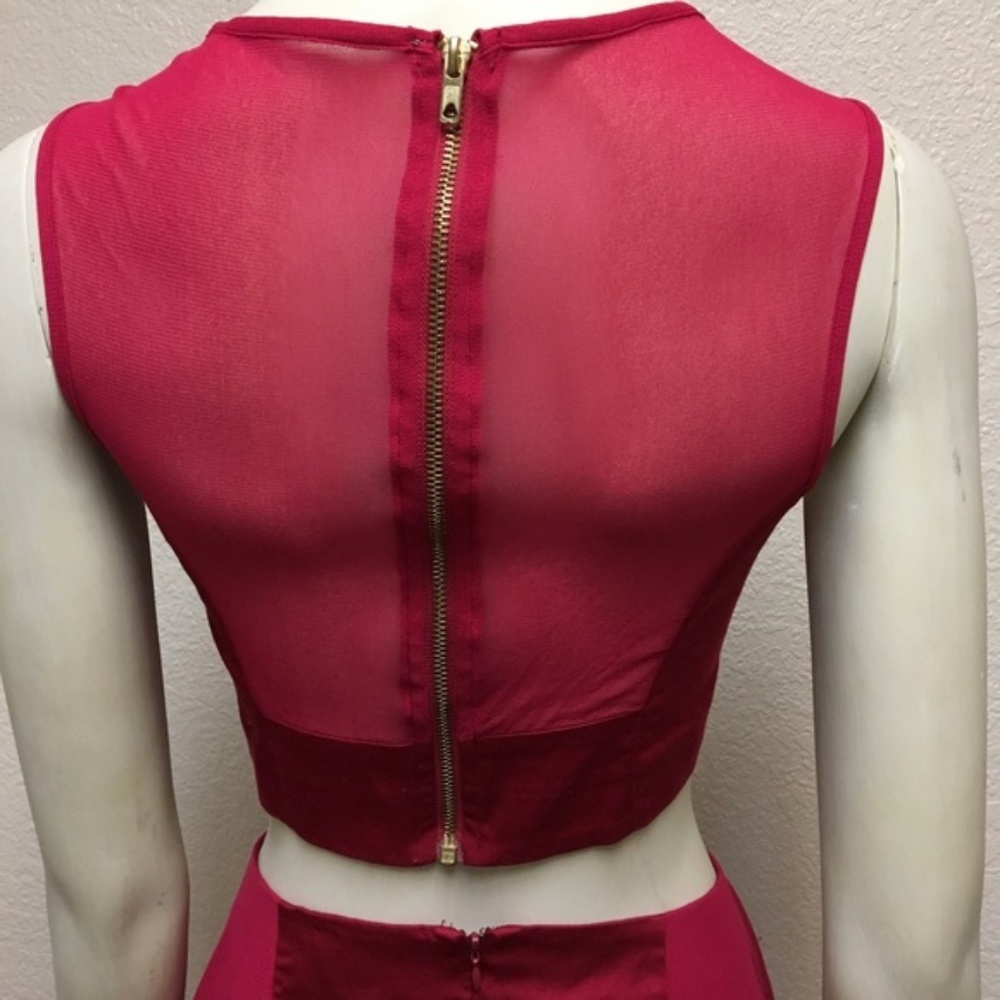 Women’s Fuchsia Cutout Fit-and-Flare Dress - Picture 3 of 6